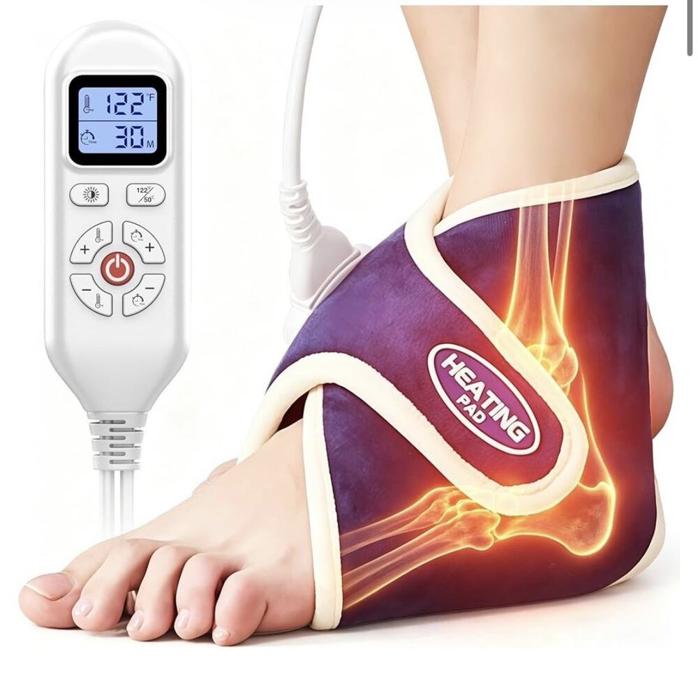 CAMECO Electric Ankle Heating Pad Digital Display Thermostat Auto Shut-Off